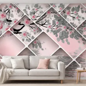 3d-floral-geometric-wall-panel-luxury-decorative-wallpaper