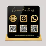 A4 Table Top Acrylic QR Display Stand – L-Shape & T-Shape