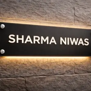 Acrylic LED Name Plate – LED Backlit Name Board