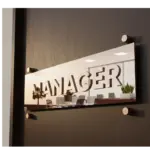 Mirror Acrylic Office Name Plate with 3D Letters