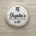 Personalized Name Plate for Home Entrance Outdoor - Designer Door Plates for Flat, Bungalow & Apartment - Customized