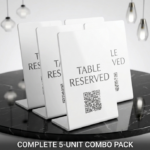 Premium Acrylic L-Shape QR Code & Sign Stand | Pristine White Finish