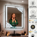 The Signature Series: Think Glass Gallery Intelligent Backlit LED Mirror - Modern Architectural Glass for Luxury Bathrooms