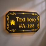 LED Name Plate – Minimalist 3D Acrylic Backlit House Number Plate
